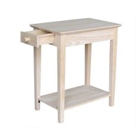 International Concepts Narrow End Table, Unfinished