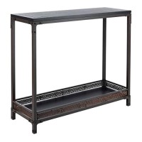 Safavieh American Homes Collection Dinesh Black And Dark Walnut Console Table