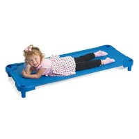 Angeles Value Line Standard Kids Naptime Cots For Indoor Sleeping, Stackable Toddler Nap Cots For Daycares - Set Of 4 - Assembled