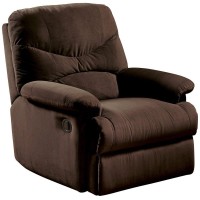 Microfiber Glider Recliner In Chocolate By Acme Furniture