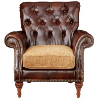 Acme Dreena Rolled Arm Upholstered Chair With 1 Pillow In Brown Faux Leather