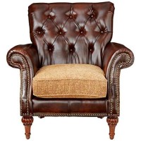 Acme Dreena Rolled Arm Upholstered Chair With 1 Pillow In Brown Faux Leather