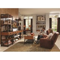 Modern Craftsman Distressed Oak 3Piece Entertainment Center By Home Styles