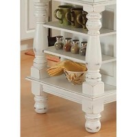Homestyles Kitchen Island Americana Dual Side Storage Cabinet, 36 Inches High By 42 Inches Wide, Antique White
