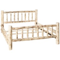 Montana Woodworks Log Furniture - King Bed - Unfinished