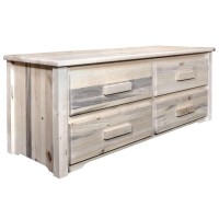 Montana Woodworks Sitting Chest - 4 Drawer Unfinished