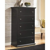 Signature Design By Ashley Maribel Childrens Traditional 5 Drawer Chest Of Drawers, Black