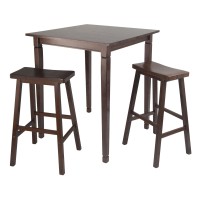 3Pc Kingsgate High/Pub Dining Table With Saddle Stool(D0102Hh8F7A.)