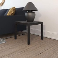 Ameriwood Home Parsons Modern End Table, Black 20 In X 20 In X 177 In (D X W X H)