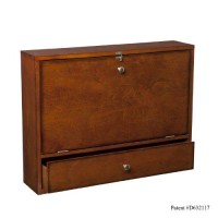 Sei Furniture Benwick Wall Mount Laptop Desk - Brown Mahogany (L X W X H): 26 X 6 X 20 Inches