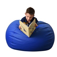 Children'S Factory 35 Kids Bean Bag Chairs, Flexible Seating Classroom Furniture, Beanbag Ideal For Boy/Girl Toddler Daycare Or Playroom, Blue (Cf610-005)