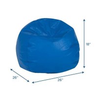 Childrens Factory Kids Bean Bag Chairs, Flexible Seating Classroom Furniture, Comfy Kids Chairs, 26, Blue