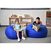 Childrens Factory Kids Bean Bag Chairs, Flexible Seating Classroom Furniture, Comfy Kids Chairs, 26, Blue