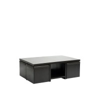 Baxton Studio Prescott 5-Piece Modern Table And Stool Set With Hidden Storage