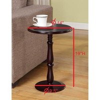 Kings Brand Furniture - Dark Cherry Finish Wood Plant Stand Accent Side End Table