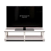 Furinno Just No Tools Wide Tv Stand, White