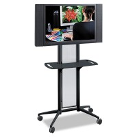 Safco Products 8926Bl Impromptu Flat Panel Tv Cart, Black Frame
