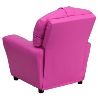 Flash Furniture Chandler Contemporary Hot Pink Vinyl Kids Recliner With Cup Holder