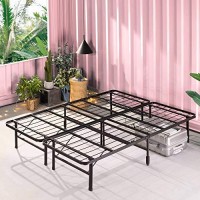Zinus Smartbase Tool-Free Assembly Mattress Foundation / 14 Inch Metal Platform Bed Frame / No Box Spring Needed / Sturdy Steel Frame / Underbed Storage, Queen