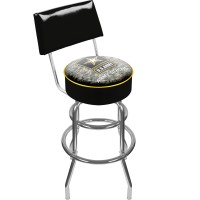 United States Army Padded Swivel Bar Stool With Back