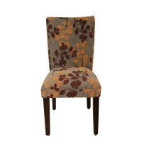 Kinfine Classic Parsons Chair Upholstery: Browntan Leaf