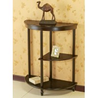 Frenchi Furniture Cherry 3-Tier Crescent ,Half Moon ,Hall Console Tableend Table