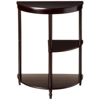 Frenchi Furniture Cherry 3-Tier Crescent ,Half Moon ,Hall Console Tableend Table