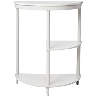 Frenchi Home Furnishing Half Moon Console Table, White