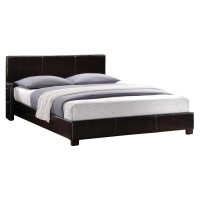 Homelegance 5790K-1Ck Pu Leather Upholstered Platform Bed Frame California King Dark Brown