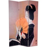 Oriental Furniture 6 Ft Tall Double Sided Geisha Room Divider