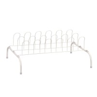 Household Essentials 9-Pair Wire Shoe Rack, White