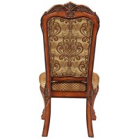 Acme Dresden Side Chair (Set-2) - 12153 - Fabric & Cherry Oak