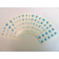 Minilabel 180 Labels , 15Mm Stars , Colour Code Stickers Light Blue