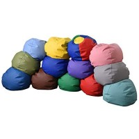 Childrens Factory 35 Kids Bean Bag Chairs, Flexible Seating Classroom Furniture, Beanbag Ideal For Boy/Girl Toddler Daycare Or Playroom, Rainbow