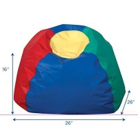 Childrens Factory Kids Bean Bag Chairs, Flexible Seating Classroom Furniture, Comfy Kids Chairs, 26, Rainbow