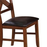 Acme Apollo Side Chair (Set-2) - 70003 - Espresso Pu & Walnut