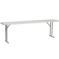 Flash Furniture 8-Foot Granite White Plastic Folding Training Table