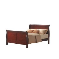 Acme Furniture Louis Philippe Iii Traditional Wood Sleigh King Bed In Cherry