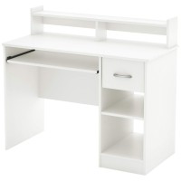 South Shore Axess Desk With Keyboard Tray, White