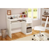 South Shore Axess Desk With Keyboard Tray, White