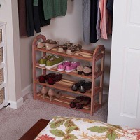 Cedarfresh 4-Tier Cedar Shoe Rack, 2675H X 2675W X 85D