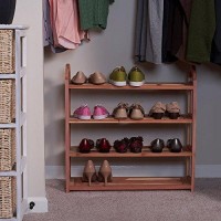 Cedarfresh 4-Tier Cedar Shoe Rack, 2675H X 2675W X 85D