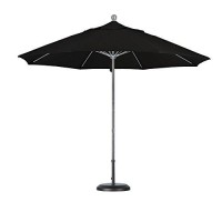 California Umbrella Venture 9' Bronze Market Umbrella In Black