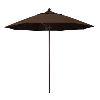 California Umbrella Venture 9' Bronze Market Umbrella In Mocha