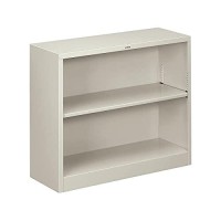Hon S30Abcq Metal Bookcase, Two-Shelf, 34-1/2W X 12-5/8D X 29H, Light Gray