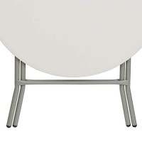 Flash Furniture Kathryn 263-Foot Round Granite White Plastic Folding Table