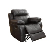 Homelegance Rocker Reclining Chair, Black Bonded Leather