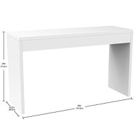 Convenience Concepts Northfield Hall Console Desk Table, White