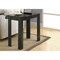 Monarch Specialties , Accent Side Table, Marble-Look Top, Black/Grey, 24L