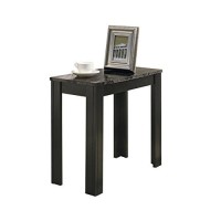Monarch Specialties , Accent Side Table, Marble-Look Top, Black/Grey, 24L